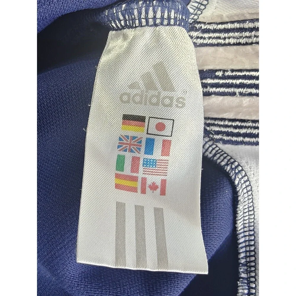 Adidas ClimaLite Polo Shirt Mens Large Blue Athletic Performance Golf Mesh